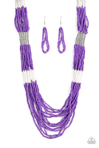 Let It Bead - Purple Necklace 79n
