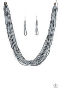 The Show Must CONGO On ! - Silver Seed Bead Necklace 1304N