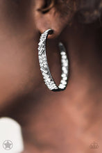 Load image into Gallery viewer, Glitzy By Association - Gunmetal Hoop Blockbuster  Earrings 55E