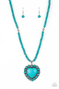 A Heart Of Stone - Blue Necklace 1386n