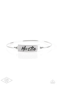 Hustle Hard - Silver Bracelet 1735b