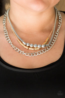 Metal Melee - Silver Necklace