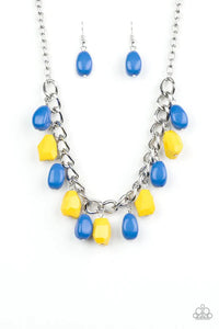 Take The COLOR Wheel - Yellow & Blue Necklace 30n