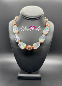 Iridescently Ice Queen - Copper  Necklace 1402n