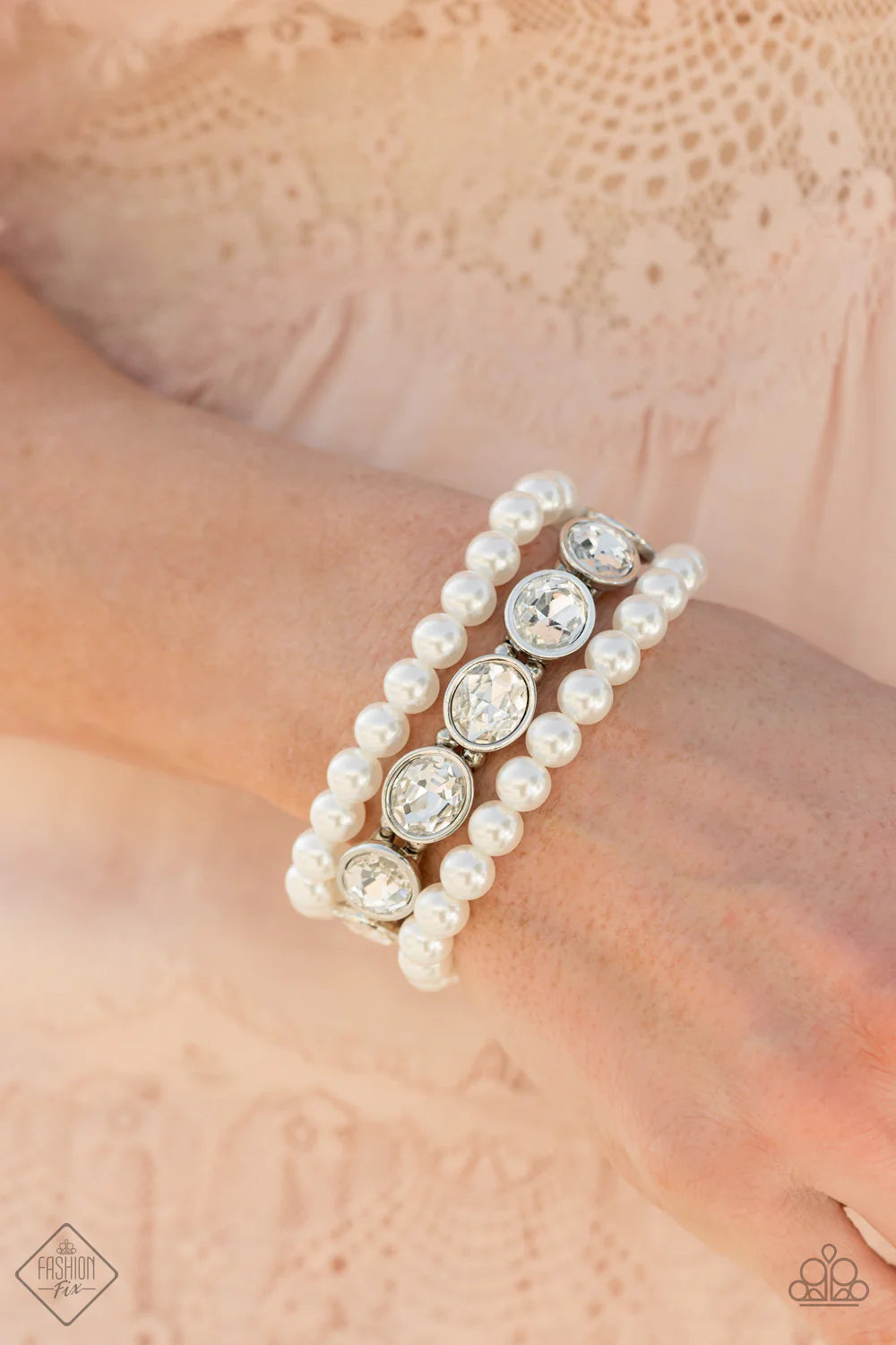 Flawlessly Flattering - White Bracelet