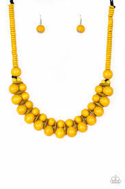 Caribbean Cover Girl - Yellow Necklace 1203N