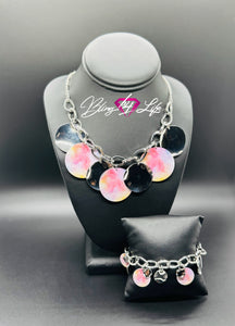 Tie Dye Drama & Teasingly  Dye  - Multi Necklace and Bracelet Set