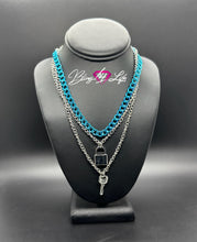 Load image into Gallery viewer, Locked Labor - Blue Necklace 1492n