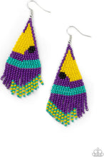 Load image into Gallery viewer, Brightly Beaded - Purple Earring 2738E