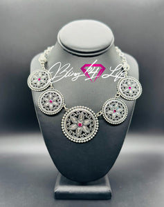 Written In The STAR LILIES - Pink Necklace 1339N