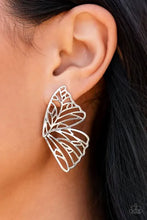 Load image into Gallery viewer, Butterfly Frills - Silver Earring