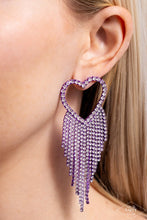 Load image into Gallery viewer, Sumptuous Sweethearts - Purple Earring