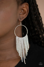 Load image into Gallery viewer, Streamlined Shimmer - White  Earring