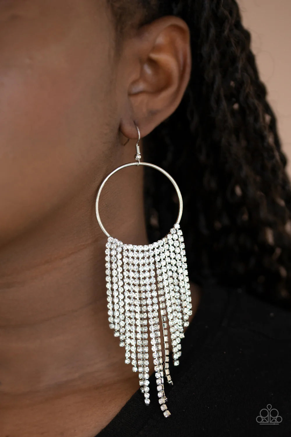 Streamlined Shimmer - White  Earring