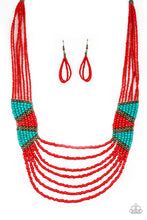 Load image into Gallery viewer, Kicking Outback and Outback Outing - Red Necklace &amp; Bracelet Set 1188S