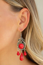 Load image into Gallery viewer, Stone Bliss - Red Earring