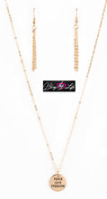 Load image into Gallery viewer, Freedom Isn’t Free - Gold Necklace 1015n