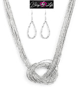 Load image into Gallery viewer, Knotted Knockout - Silver Necklace 1007n