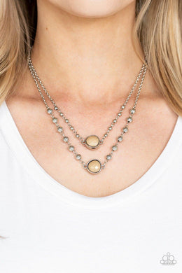 Colorfully Charming - Brown Necklace