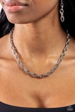 Load image into Gallery viewer, Braided Ballad - Silver Necklace 1238n