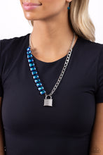 Load image into Gallery viewer, LOCK and Roll - Blue Necklace 1494n