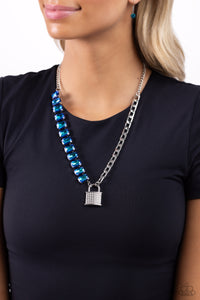 LOCK and Roll - Blue Necklace 1494n