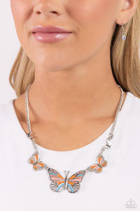 The FLIGHT Direction- Orange Necklace 1483n