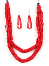 Load image into Gallery viewer, Right As RAINFOREST - Red Necklace 1022n
