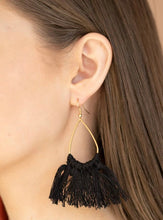 Load image into Gallery viewer, Tassel Treat - Black Earring 2716