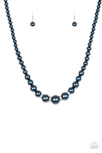 Load image into Gallery viewer, Party Pearls - Blue Necklace 34n