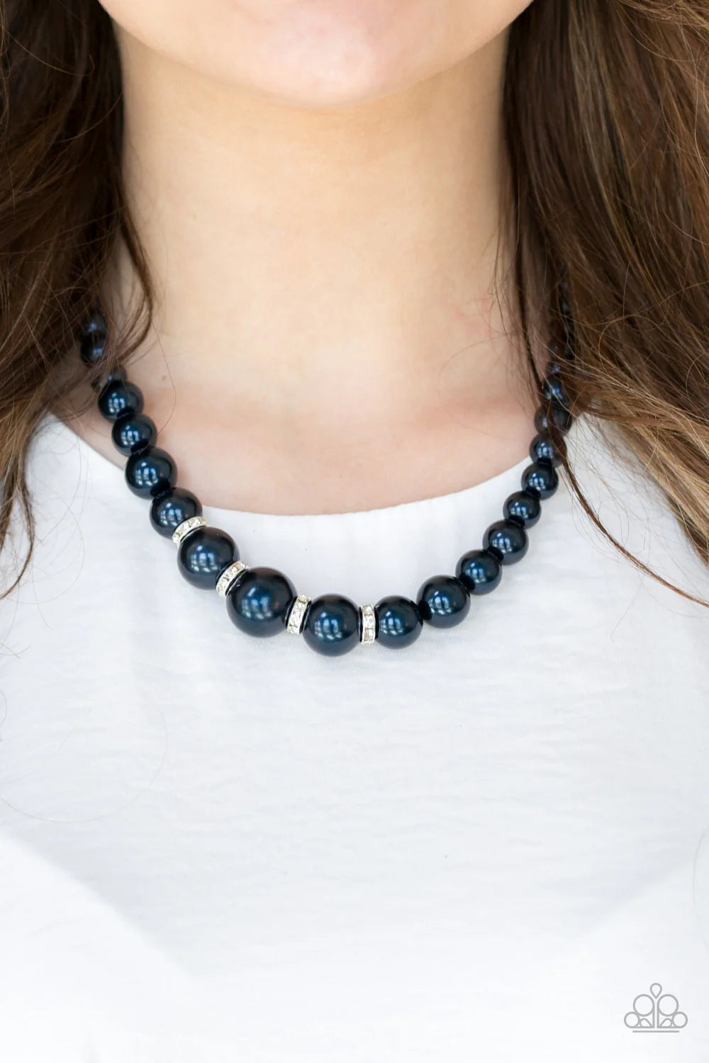 Party Pearls - Blue Necklace 34n