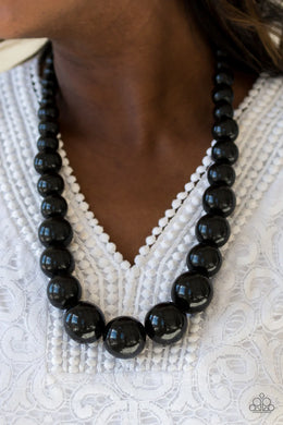 Effortlessly Everglades- Wooden Black Necklace 1211n