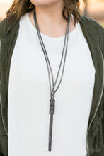Load image into Gallery viewer, Boom Boom Knock Out - Black Necklace 38n