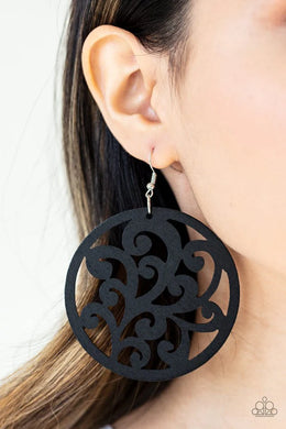 Fresh Off The Vine - Black Earring 2678E