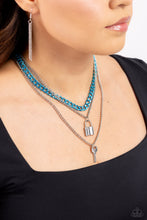 Load image into Gallery viewer, Locked Labor - Blue Necklace 1492n