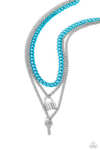 Load image into Gallery viewer, Locked Labor - Blue Necklace 1492n