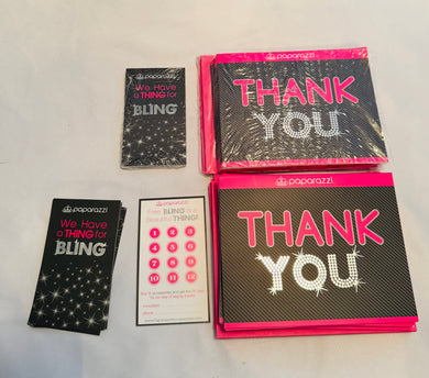 Thank You Cards & Free Bling Cards