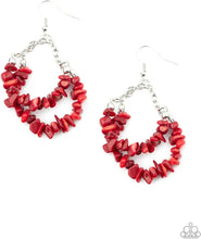 Load image into Gallery viewer, Rainbow Rock Garden - Red  Earring 2842e