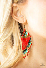 Load image into Gallery viewer, Bodaciously Bohemian - Red Earring