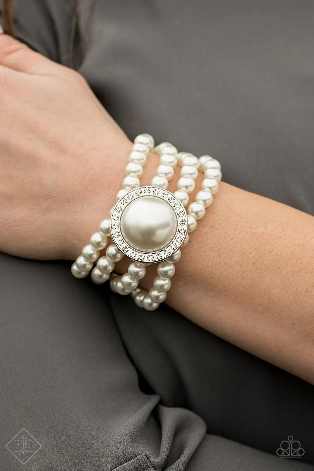 Top Tier Twinkle - White Bracelet