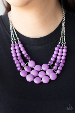 Flirtatiously Fruity - Purple Necklace 1017n