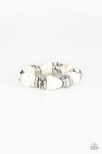 Stone Age Stunner - White Bracelet