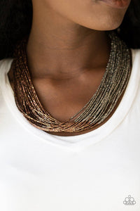 Flashy Fashion - Brass Necklace 78n
