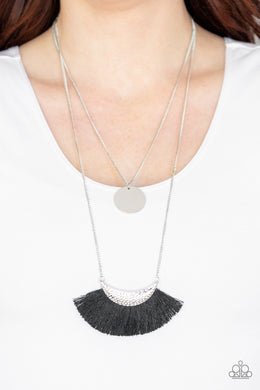 Tassel Temptation - Black Necklace