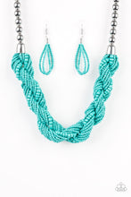 Load image into Gallery viewer, Savannah Surfin - Blue Necklace 57n