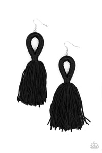 Tassels and Tiaras - Black Earring 2804e