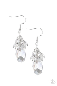 Well Versed  In Sparkle - White Earring 2852e