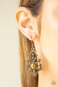 Gatsby Glimmer - Brass Earring