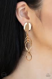 Metallic Foliage - Gold Earring