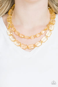 Ice Bank -  Gold Necklace 17n
